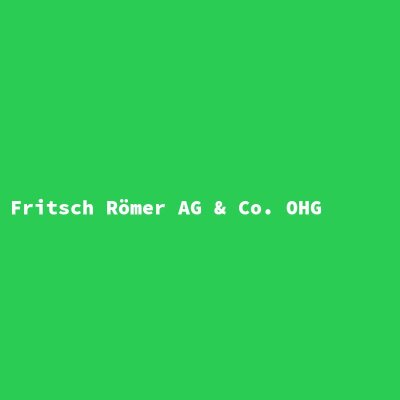 Hersteller: Fritsch Römer AG &amp; Co. OHG